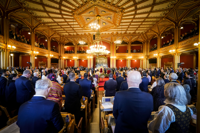 Stortinget er klar for høytidelig åpning. Foto: Terje Pedersen / NTB